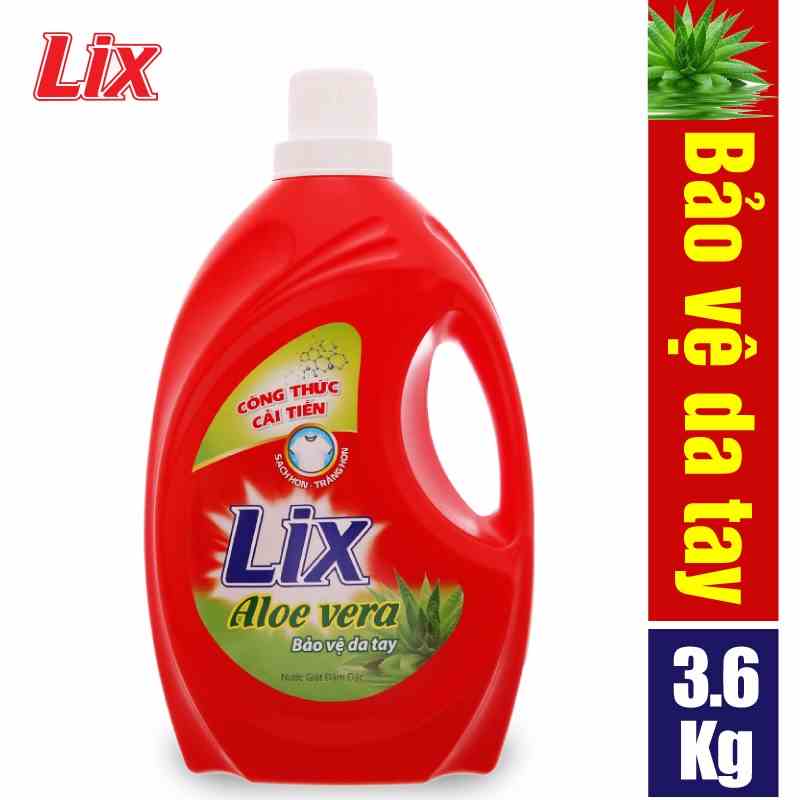 [Mã BMLTB35 giảm đến 35K đơn 99K] Nước giặt LIX nha đam aloe vera 3.6kg NG361