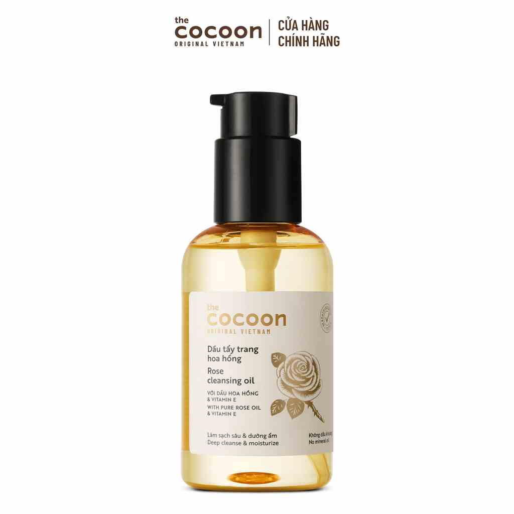 Dầu tẩy trang hoa hồng Cocoon tẩy sạch makeup chuyên nghiệp & dưỡng ẩm 140ml