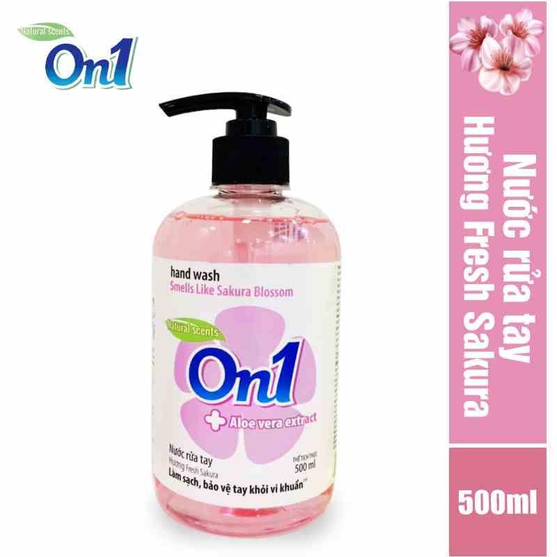 [Mã BMLTA35 giảm đến 35K đơn 99K] Nước rửa tay sạch khuẩn ON1 hương Fresh Sakura 500ml RT506