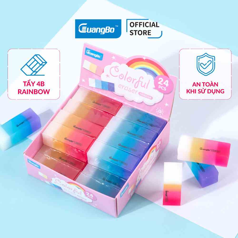 Gôm tẩy 4B Rainbow H06034 GuangBo nhiều màu sắc