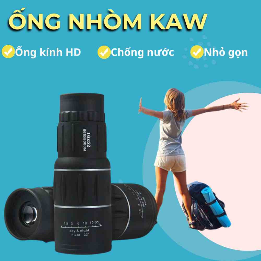 Ống nhòm KAW 1 mắt siêu room, nhỏ gọn, tiện lợi, rõ nét bảo hành 12 tháng