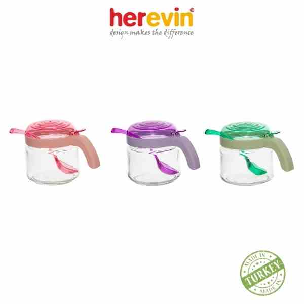 [Mã BMLTA35 giảm đến 35K đơn 99K] Bộ 3 Hũ Gia Vị Thuỷ Tinh Có Muỗng Herevin 300ml - HEGI131041-500