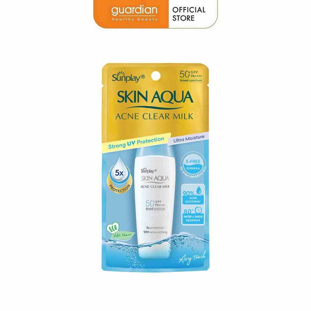 Sữa Chống Nắng Dưỡng Da Ngừa Mụn Sunplay Skin Aqua Acne Clear Milk SPF50 PA++++ 25Gr