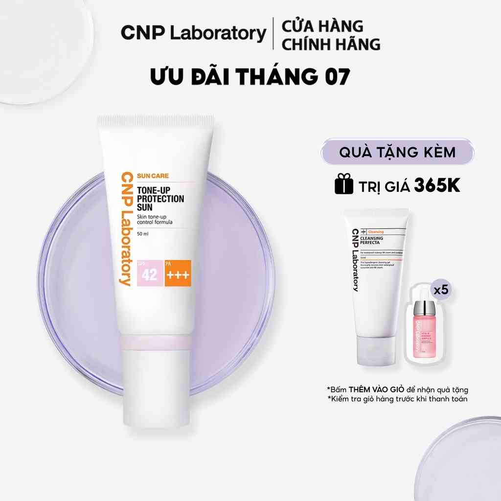 [Mã COSCNBE6 giảm 10% đơn 500K] Kem chống nắng nâng tông da CNP Laboratory Tone-Up Protection Sun SPF42/PA+++ 50ml