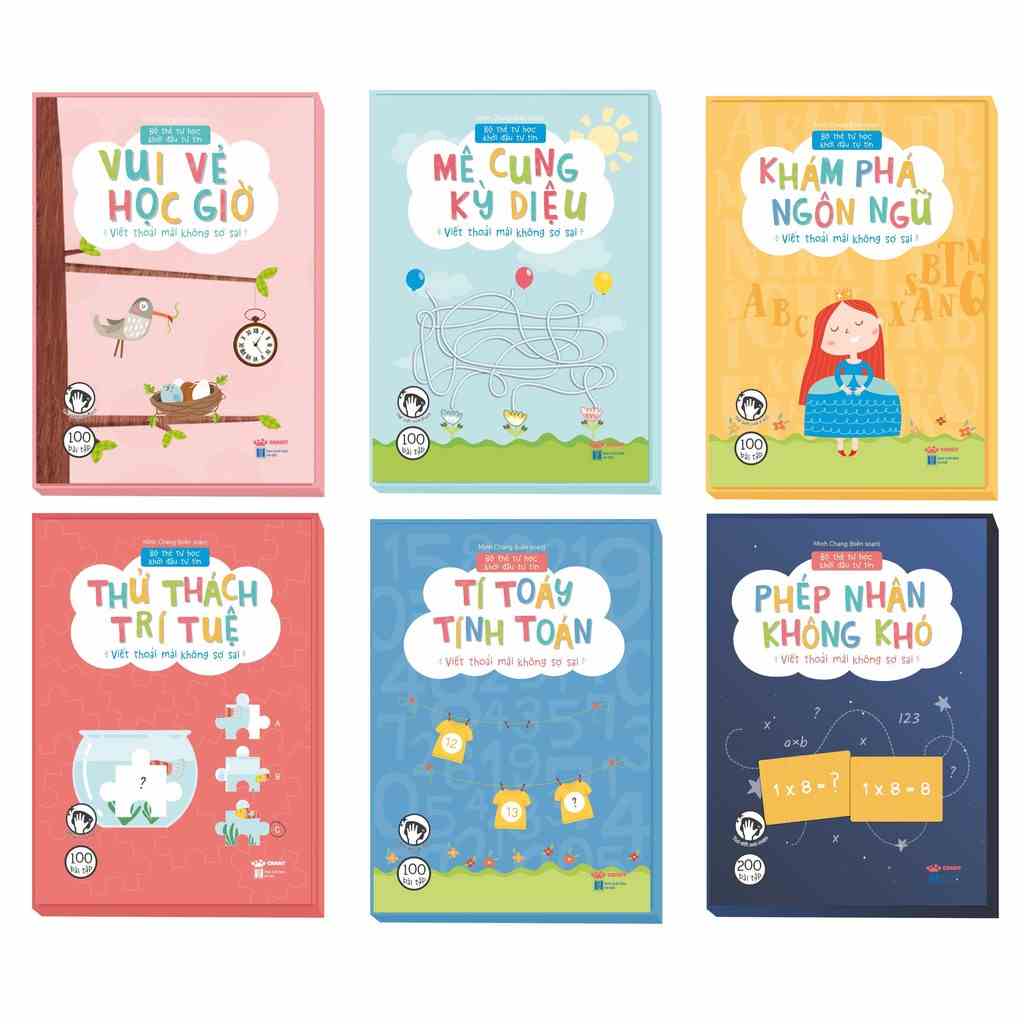 Flashcard - Crabit Kidbooks - Bộ 6 hộp Thẻ Tự Học Khởi Đầu Tự Tin - Dành cho trẻ từ 3 tuổi