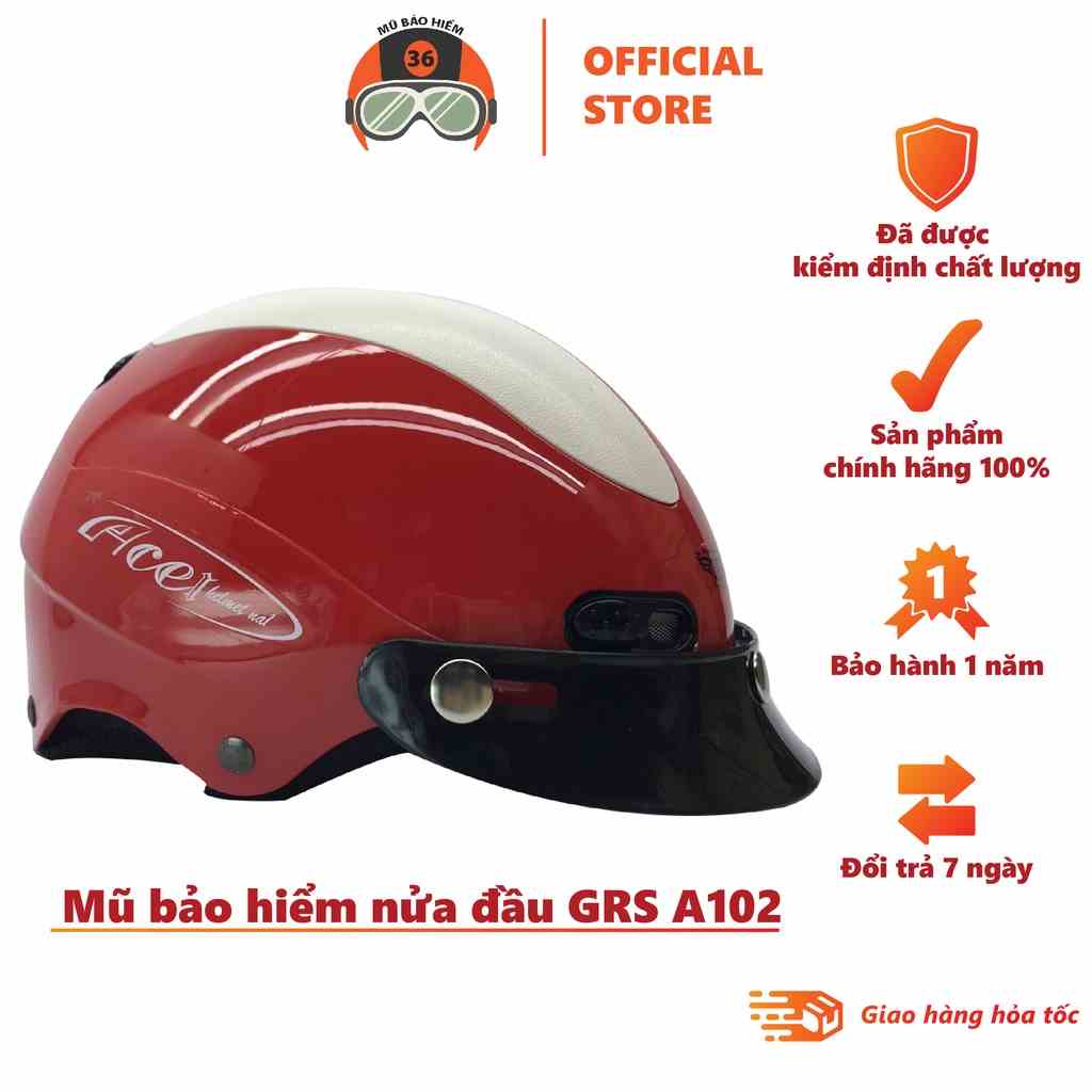 Mũ bảo hiểm nửa đầu GRS A102 (nhiều màu)