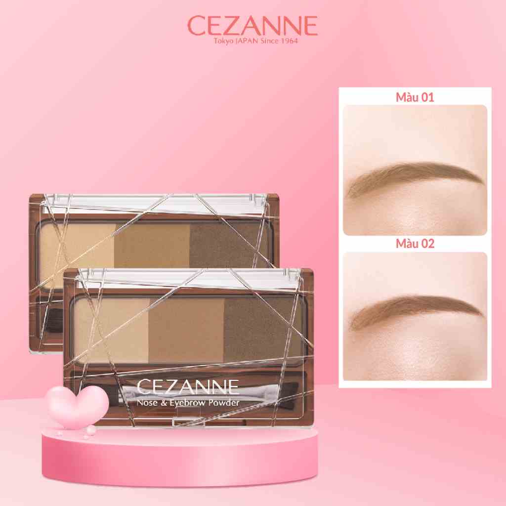 Bột kẻ mày và tạo khối mũi Cezanne Nose & Eyebrow Powder 3g