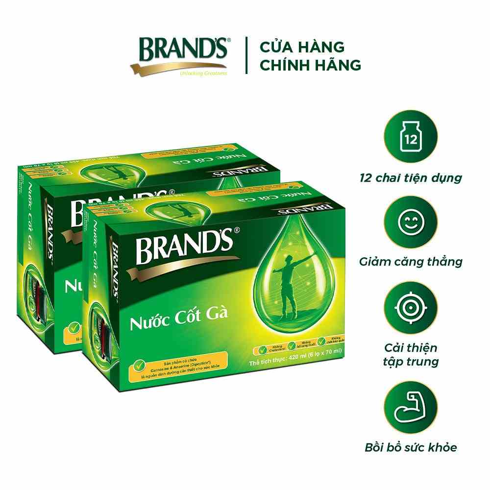 Combo 2 Nước cốt gà BRANDS Vị Truyền Thống (70 ml x 6 lọ)