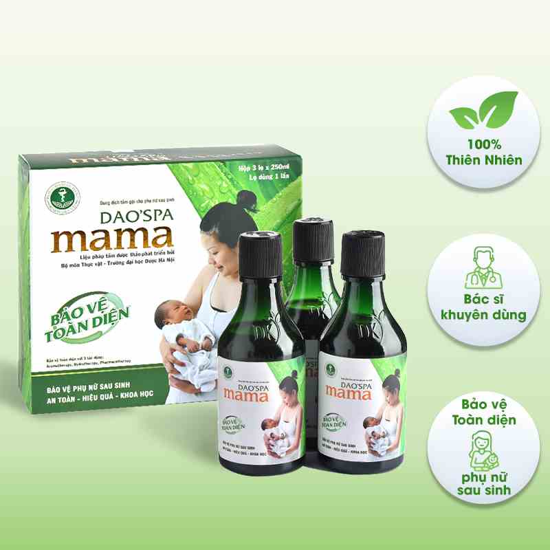 [Mã BMLTB35 giảm đến 35K đơn 99K] Dung dịch xông tắm cho mẹ sau khi sinh DK Pharma DaoSpa Mama 3 chai 250 ml