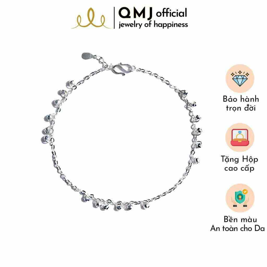 Lắc chân QMJ Bi rơi bạc 925 sáng long lanh Q048