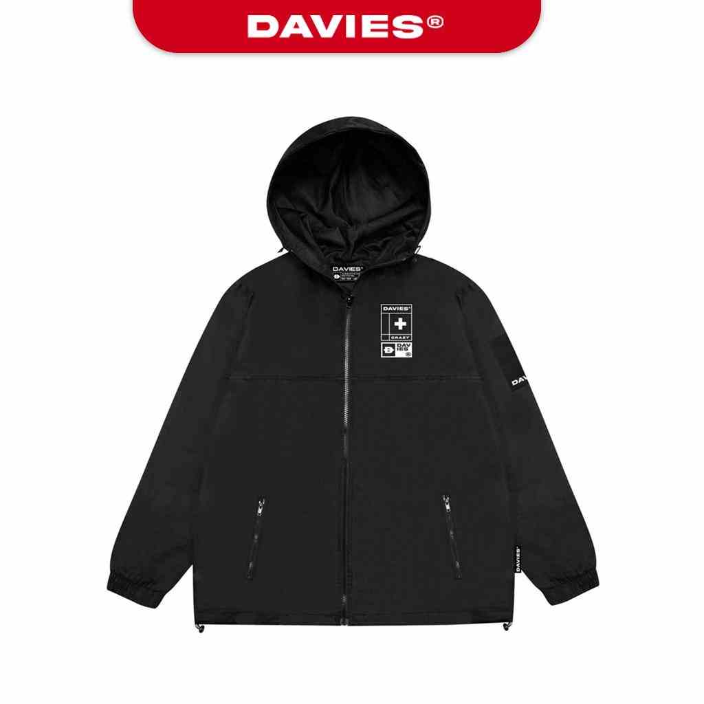 Áo khoác dù nam nữ form rộng có nón màu đen local brand DAVIES Đ.iên| D28-AK4.