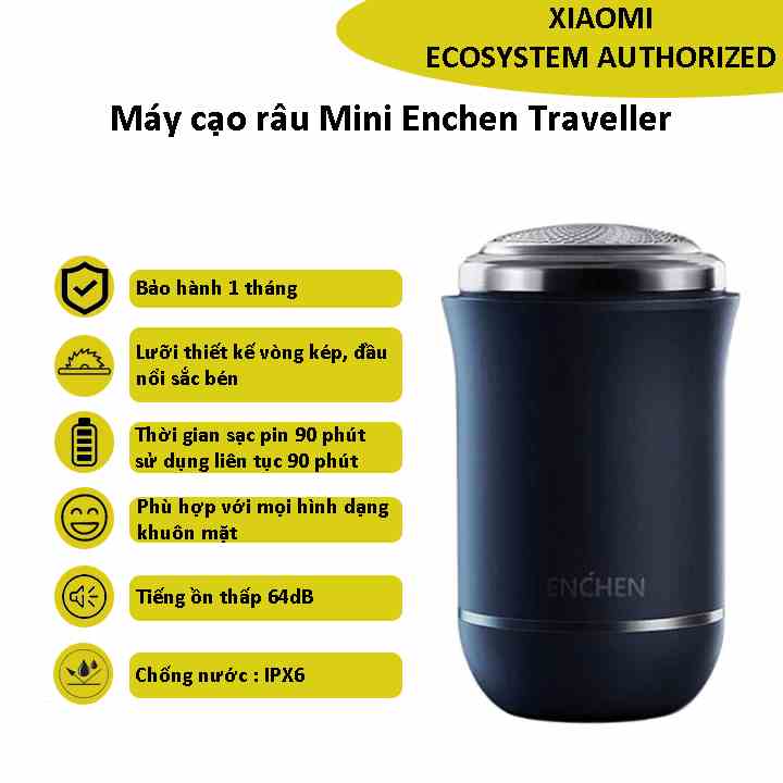 Máy cạo râu Mini Enchen Traveller IPX6, thuận tiện khi đi du lịch - Bảo hành 1 tháng - Shop Điện Máy Center