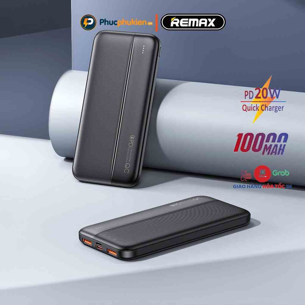 Sạc dự phòng 10000mah chính hãng Remax RPP 212 hỗ trợ sạc nhanh 18w, 20w và 22.5w - Phúc Phụ Kiện