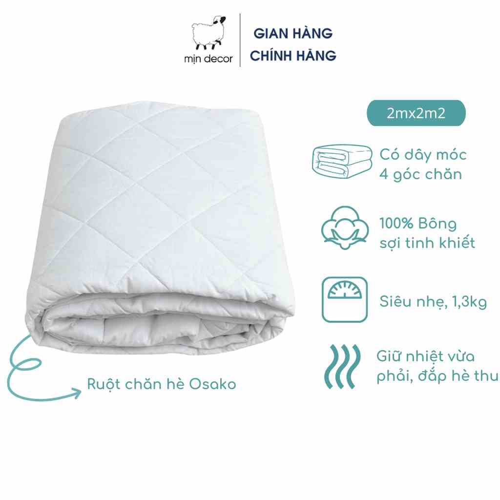 [Mã BMLTA35 giảm đến 35K đơn 99K] Ruột chăn hè Osaka cao cấp Mịn Decor mềm mại thoáng mát