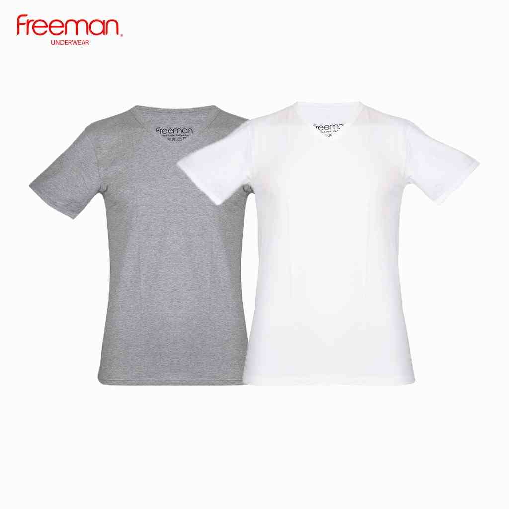 [Mã BMLTB35 giảm đến 35K đơn 99K] Áo lót nam cổ tim tay ngắn FREEMAN TSF311 [Combo 2]