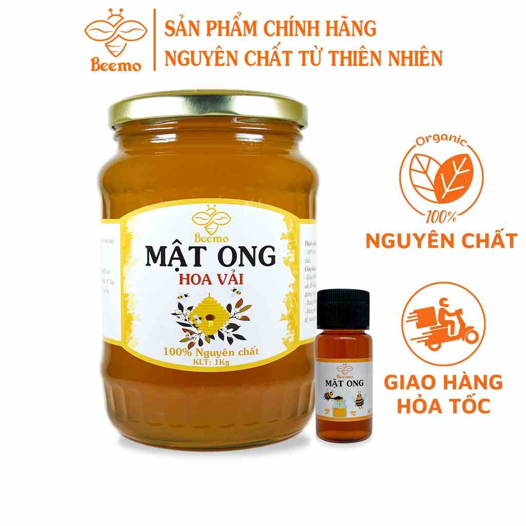 [Mã BMLTB35 giảm đến 35K đơn 99K] Mật ong nguyên chất hoa vải 300g-1Kg Beemo