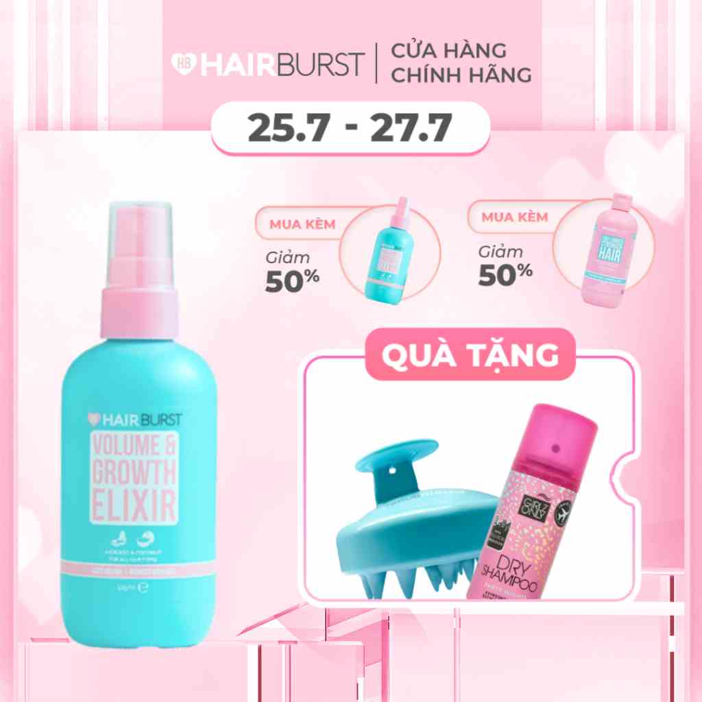 Xịt Hairburst Volume and Growth Elixir Tạo Độ Phồng Và Kích Thích Mọc Tóc 125ml