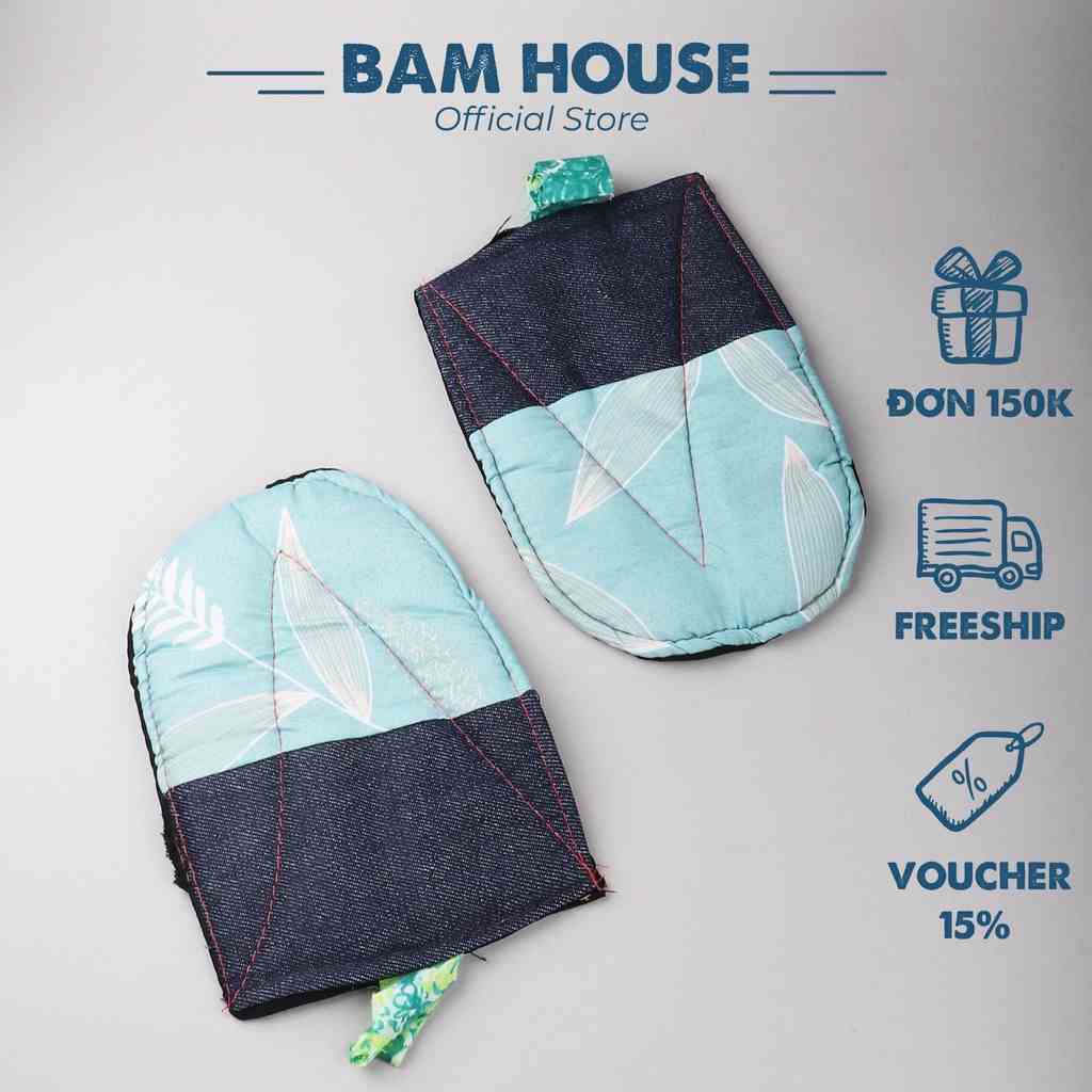 Bộ 2 miếng nhấc nồi Bam House vải dày cao cấp MNO01 – BamBam Store