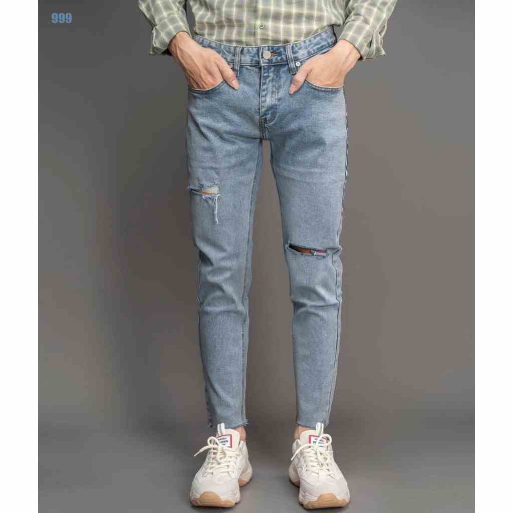 Quần Jean Dài Nam Lb Co Giãn Đắp Da Gối, Vải Jean Denim Dày Dặn Q5143