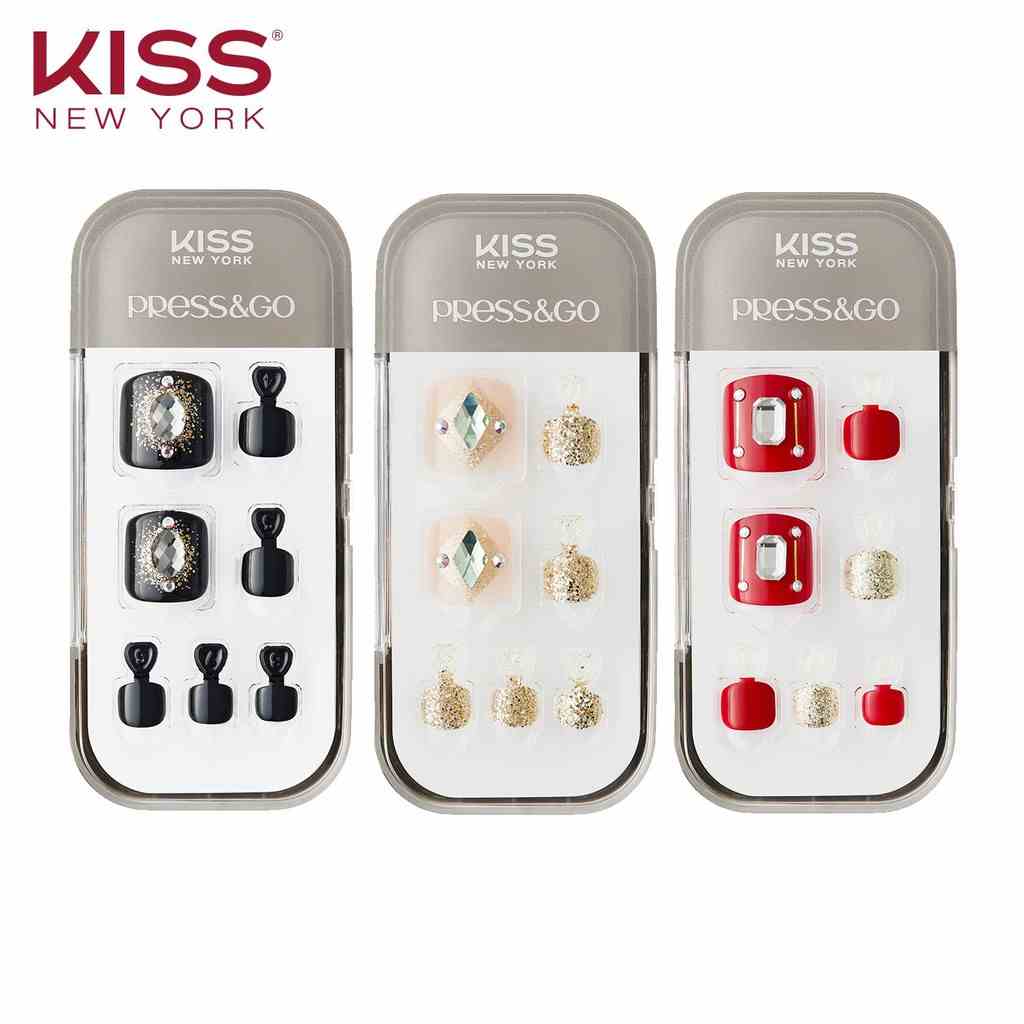 [Mã BMLTB200 giảm đến 100K đơn 499K] [BST Be Jewel] Móng Chân Gel Dán Press & Go Kiss New York Nail Box