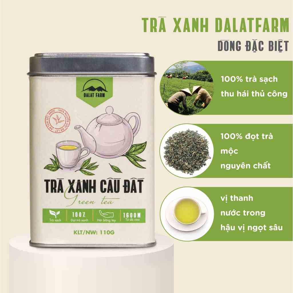 Trà Xanh Cầu Đất Dalat Farm - Hộp 110Gr