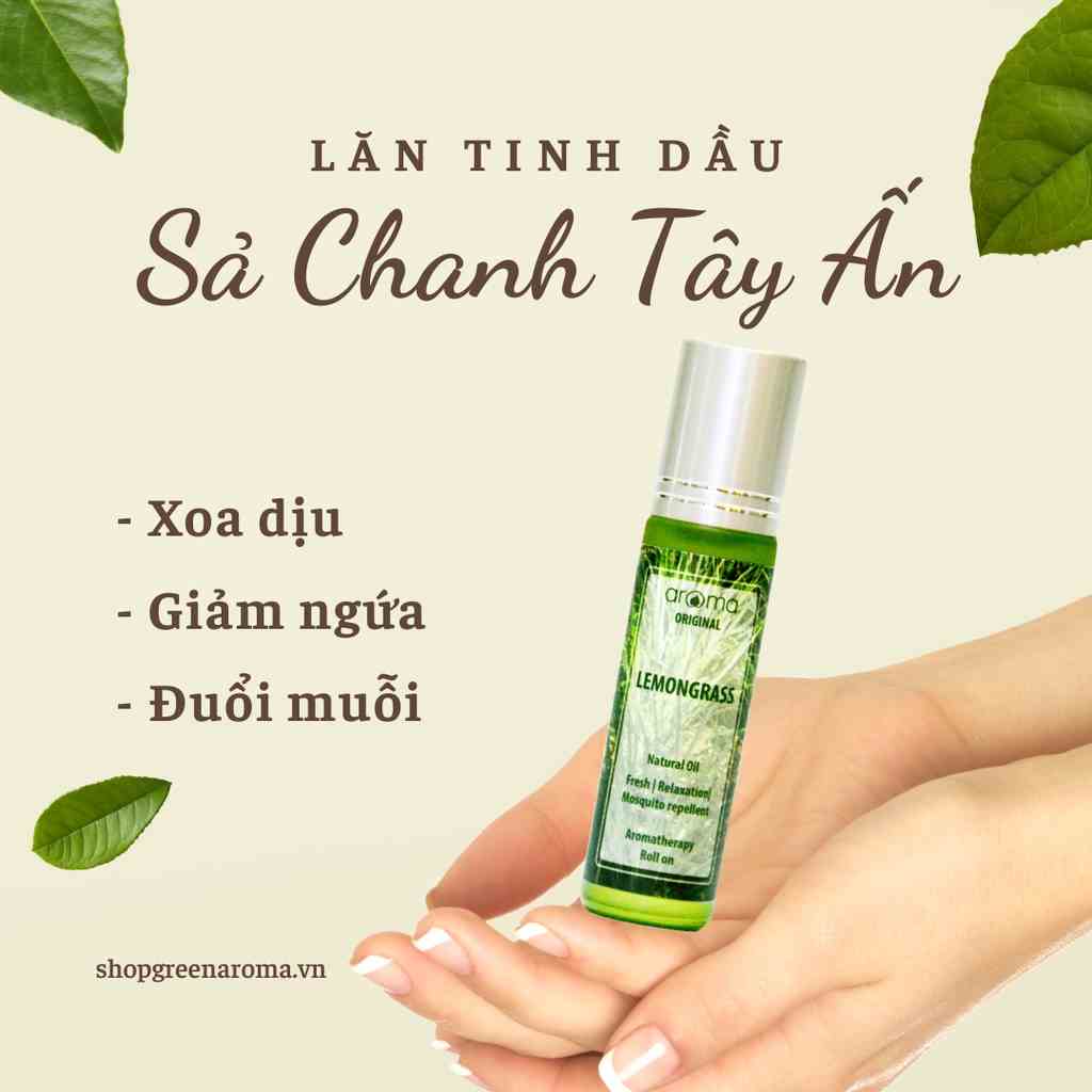 [Mã BMLTB200 giảm đến 100K đơn 499K] Dầu Lăn Aroma Sả Chanh Lemongrass 10ml