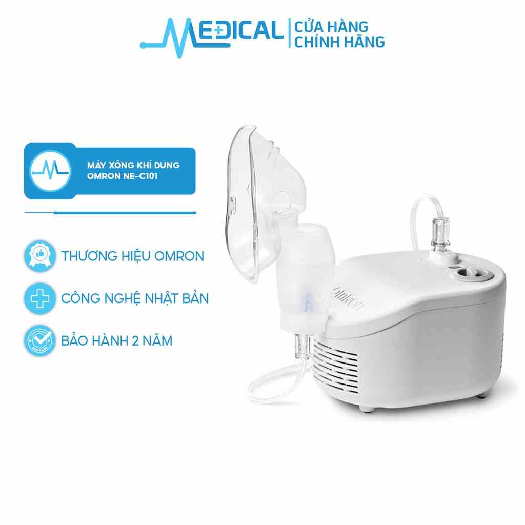 Máy xông khí dung OMRON Ne-C101 thế hệ mới thông mũi họng cho người lớn và trẻ em - MEDICAL