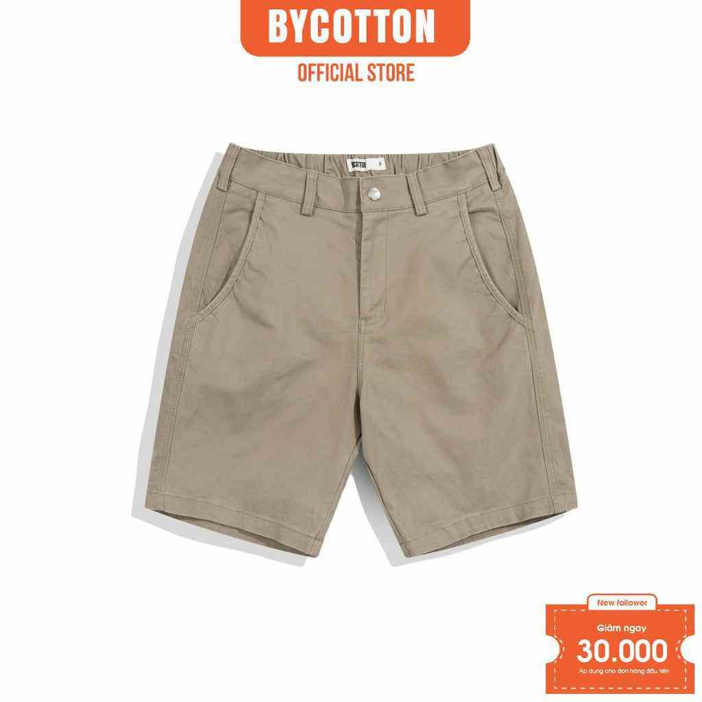 [Mã BYCO2224T giảm ngay 50K đơn 0K] Quần Short Kaki Nam Màu Nâu BY COTTON Brown Kaki Shorts