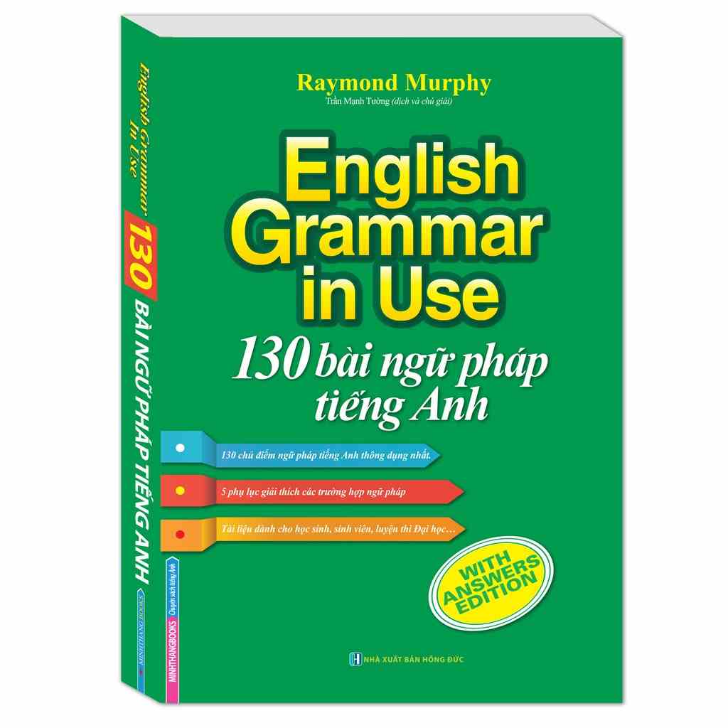 Sách - English Grammar in use - 130 bài ngữ pháp tiếng Anh(màu) Tặng Kèm Bookmark