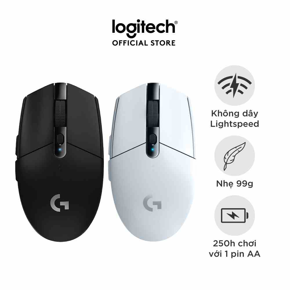 [Mã ELCL7 giảm 7% đơn 300K] Chuột game không dây Logitech G304 - nhẹ, 6 nút lập trình, onboard memory, pin 250h