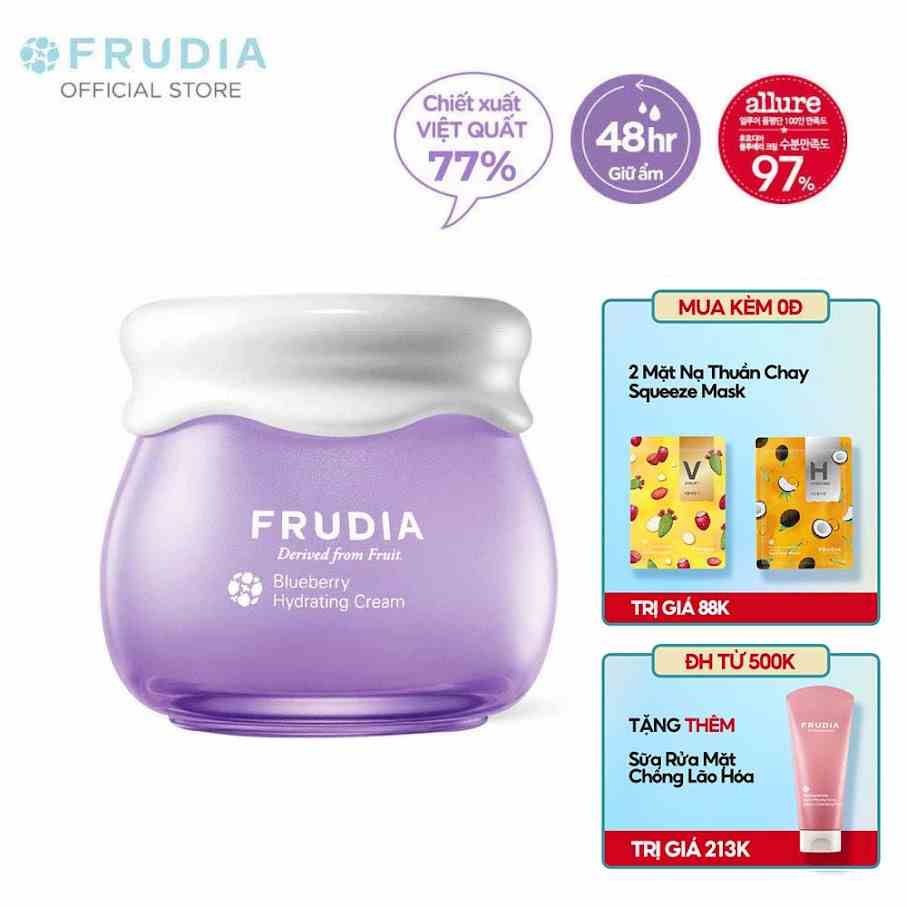 [Tặng 88k] Kem Dưỡng Ẩm Cho Da Chiết Xuất Việt Quất Frudia Blueberry Hydrating Cream 55g