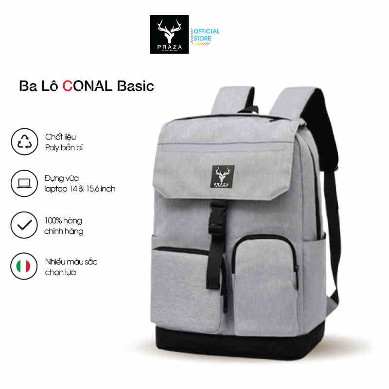 Balo CONAL Unisex Thời Trang Cao Cấp Có Ngăn Đựng Laptop 15.6 inch Rộng Rãi PRAZA - BL183