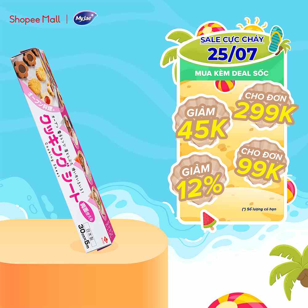 [Voucher 12% - đơn từ 0Đ]Giấy nấu chín 5m MyJae, giấy nến lót nồi chiên không dầu, giấy nến nướng bánh cuộn