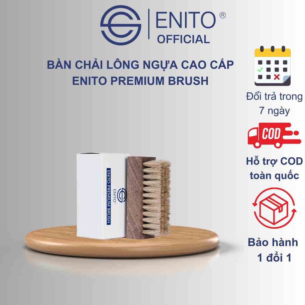 Bàn Chải Lông Ngựa Enito Premium Brush Siêu Mềm - Chuyên Dùng Để Vệ Sinh Giày Sneaker