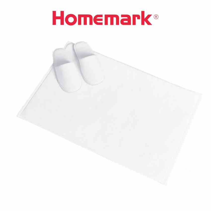 Thảm chân khách sạn cotton cao cấp Hanvico by Homemark chống trơn trượt với kích thước 45x80 cm nặng 360gram