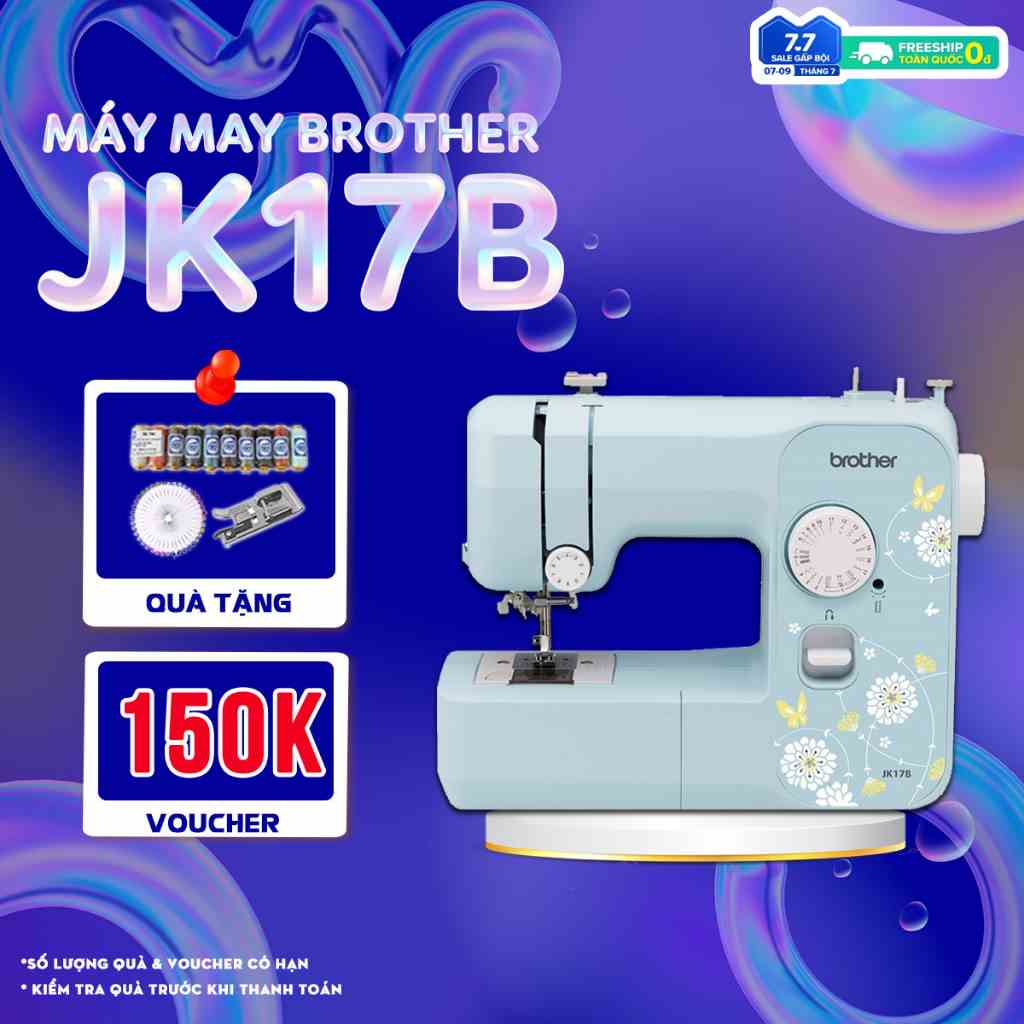 Máy May Gia Đình Brother JK17B Xỏ Chỉ Tự Động