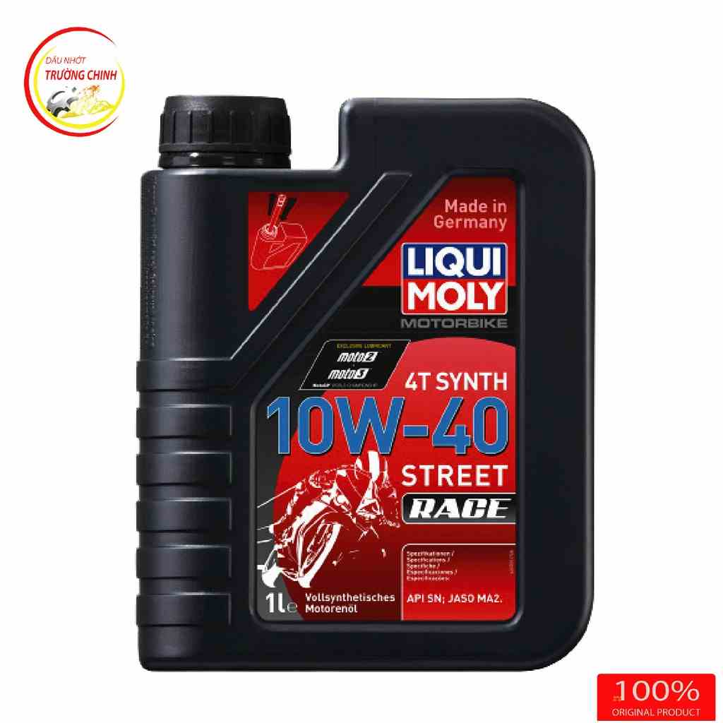 [Mã BMLTB200 giảm đến 100K đơn 499K] Nhớt Liqui Moly Synth Street Race 10W40 dành cho xe số, tay côn bình 1L