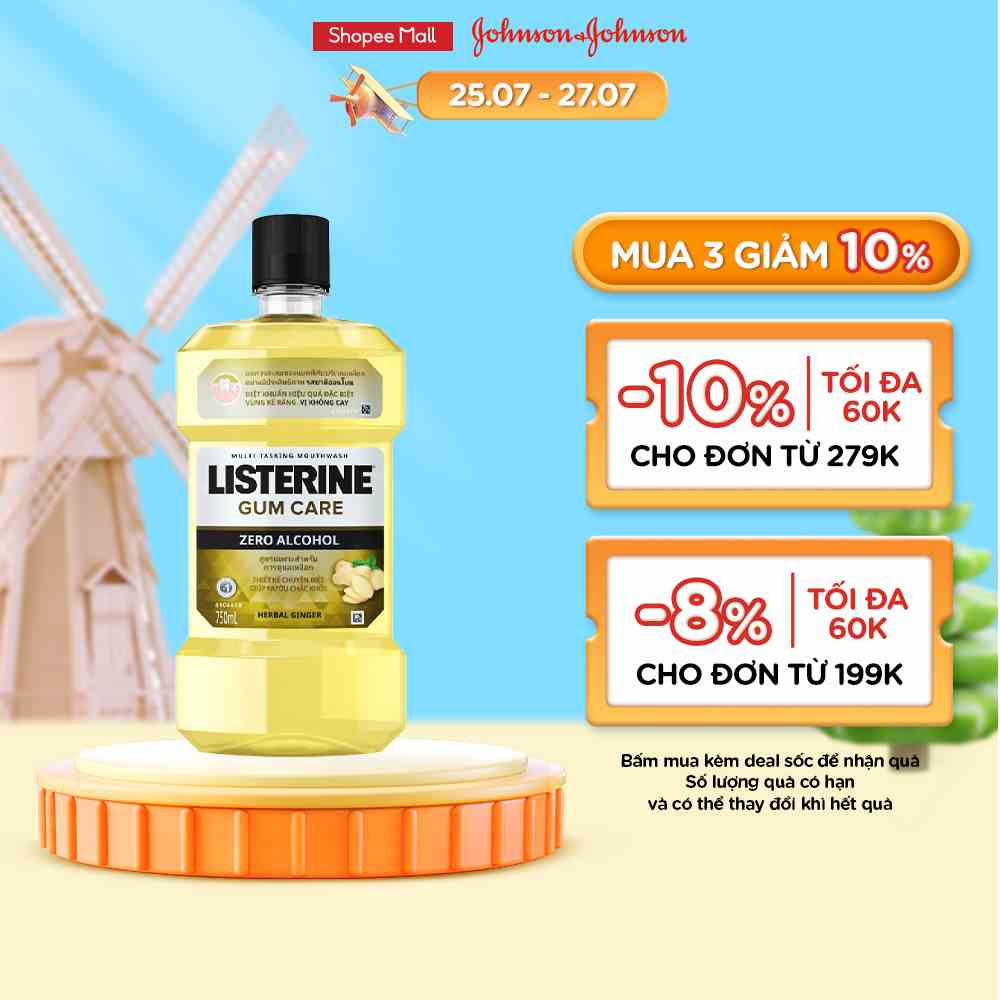 Nước Súc Miệng Listerine Gum Care Giúp Nướu Chắc Khỏe - Dung Tich 750ml