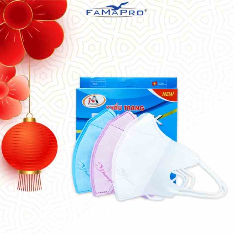 Khẩu trang y tế kháng khuẩn 3 lớp Famapro 5D Mask (10 cái/hộp )