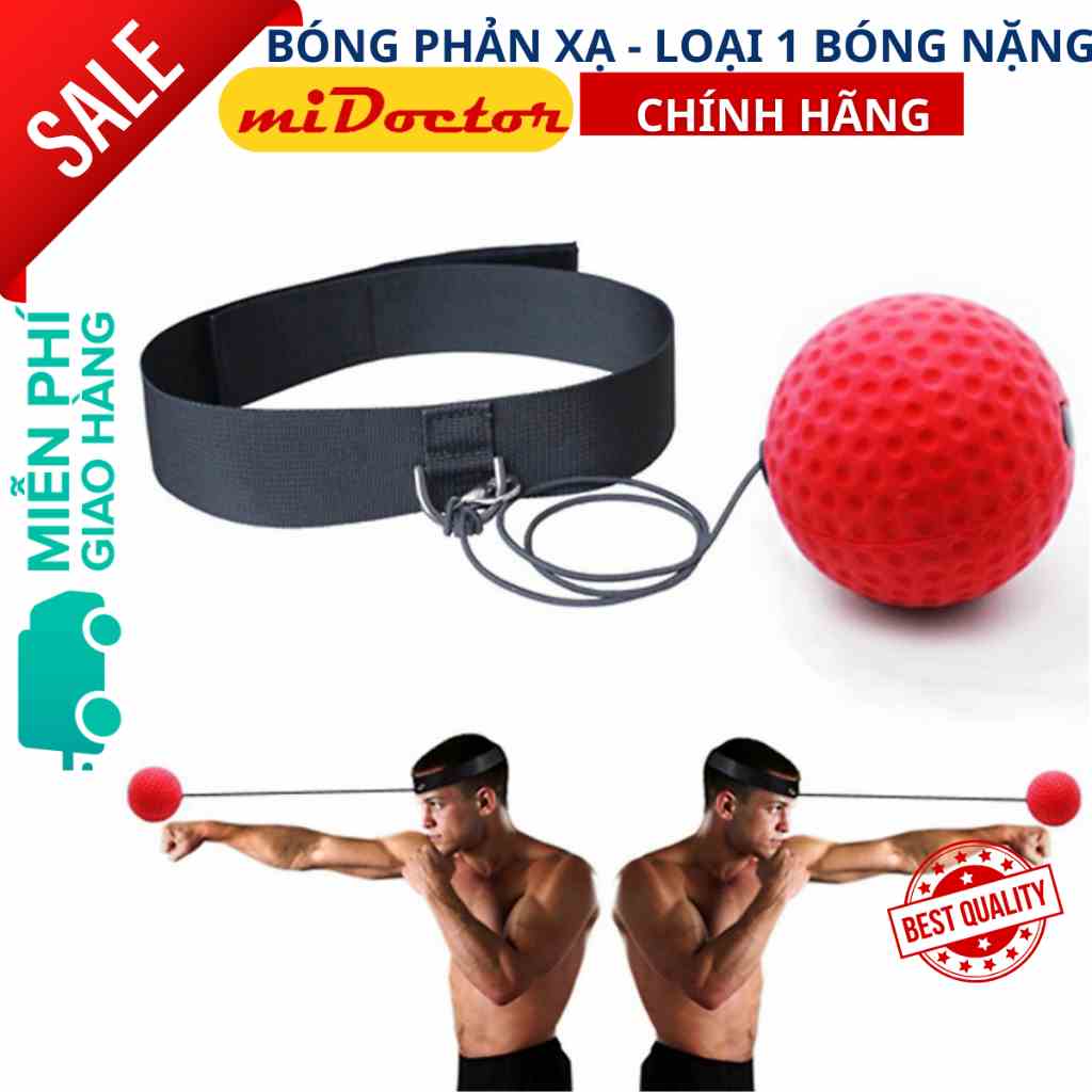 Bóng Tập Phản Xạ Đấm Bốc Boxing Treo Đầu Loại 1 Bóng Nặng 120gram – Chính Hãng miDoctor