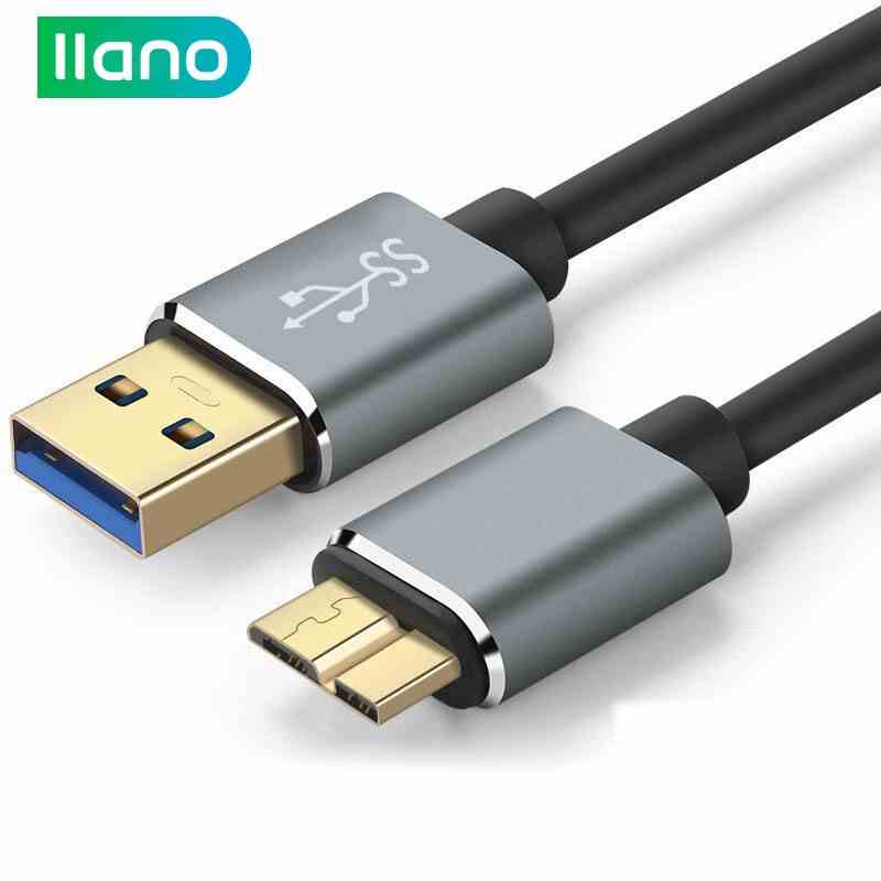 Cáp đồng bộ hóa dữ liệu Llano USB 3.0 Type A Micro B dùng cho ổ cứng ngoài/ HDD/ USB-C