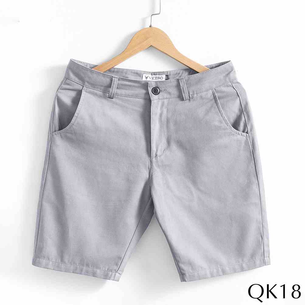 Quần Đùi Nam VICERO Chất Liệu Hàn Quốc, Quần Short Nam Kaki 6 Màu Basic Dễ Phối Đồ