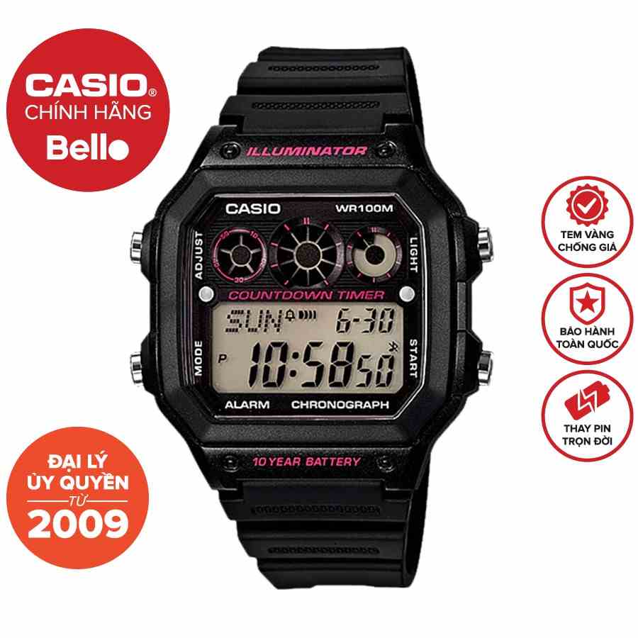 Đồng hồ Casio Nam AE-1300 chính hãng bảo hành 1 năm Pin trọn đời