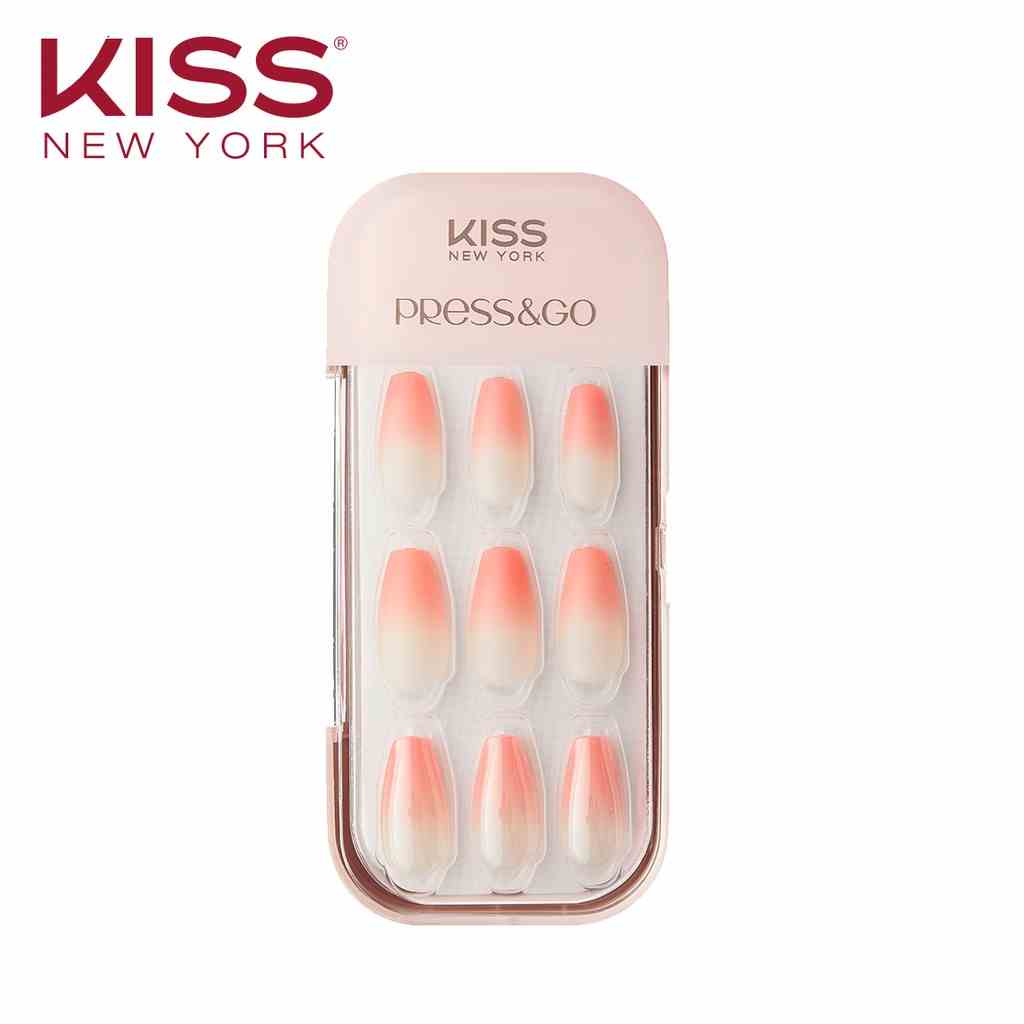 bộ 30 Móng Tay Gel Tự Dán Press & Go Kiss New York Nail Box - Grapefruit Ade (KPNC02K)