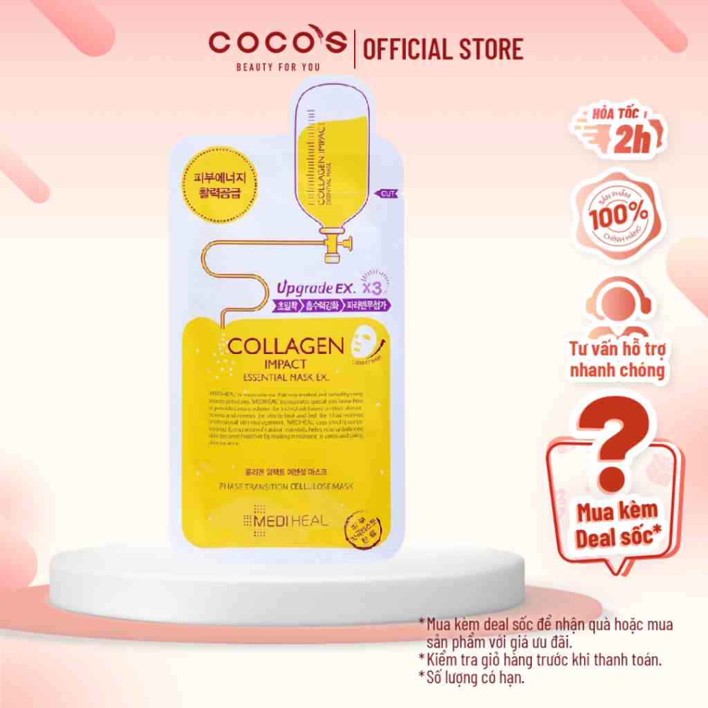 Mặt Nạ Ngăn Ngừa Lão Hóa Da Mediheal Collagen Impact Essential Mask EX 24ml - COLLAGEN