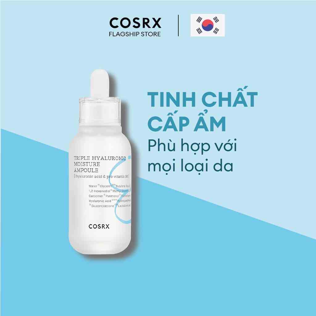 Tinh Chất Cấp Ẩm Hyaluronic Acid và B5 COSRX Hydrium Triple Hyaluronic Moisture Ampoule 40ml