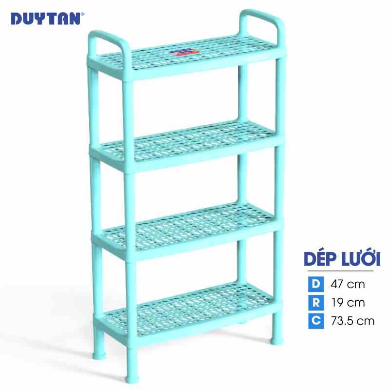 [Mã BMLTA35 giảm đến 35K đơn 99K] Kệ dép lưới lớn nhựa DUY TÂN 4 tầng(47 x 19 x 73.5 cm) - 03925 - Giao màu ngẫu nhiên