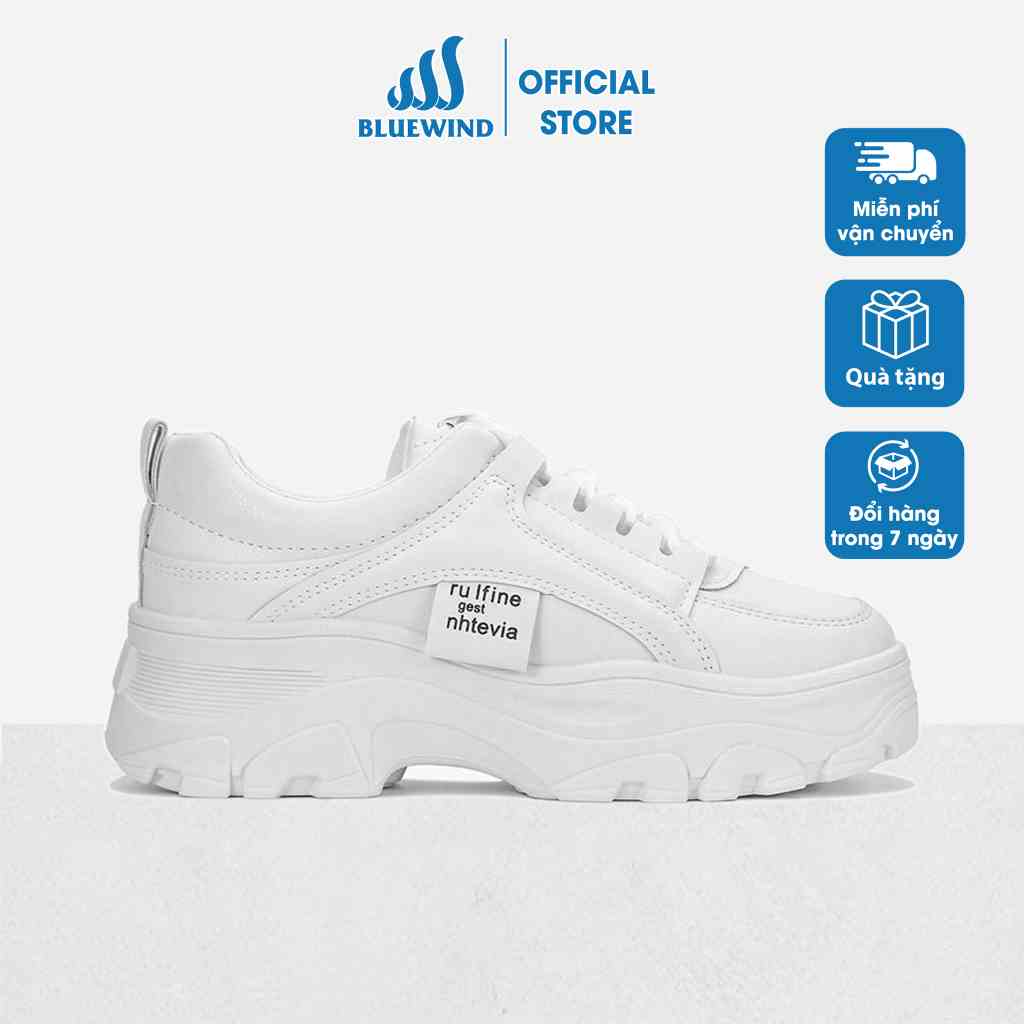 Giày Sneaker Nữ BLUEWIND Da PU Cao Cấp, Giày Độn Đế Nữ Tôn Dáng 68426