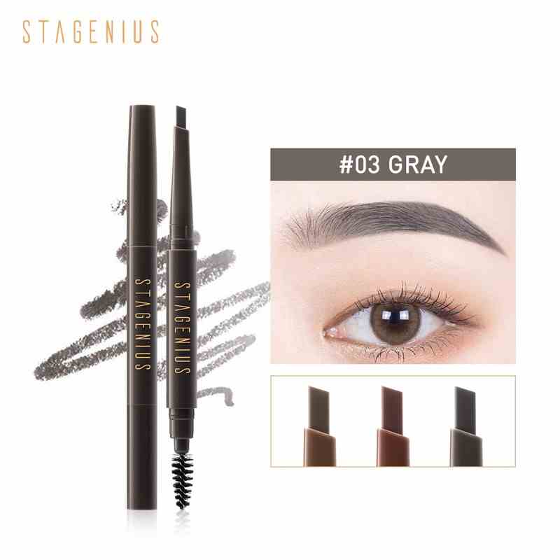 Bút kẻ mày STAGENIUS 2 đầu kháng nước lâu trôi 0.16g