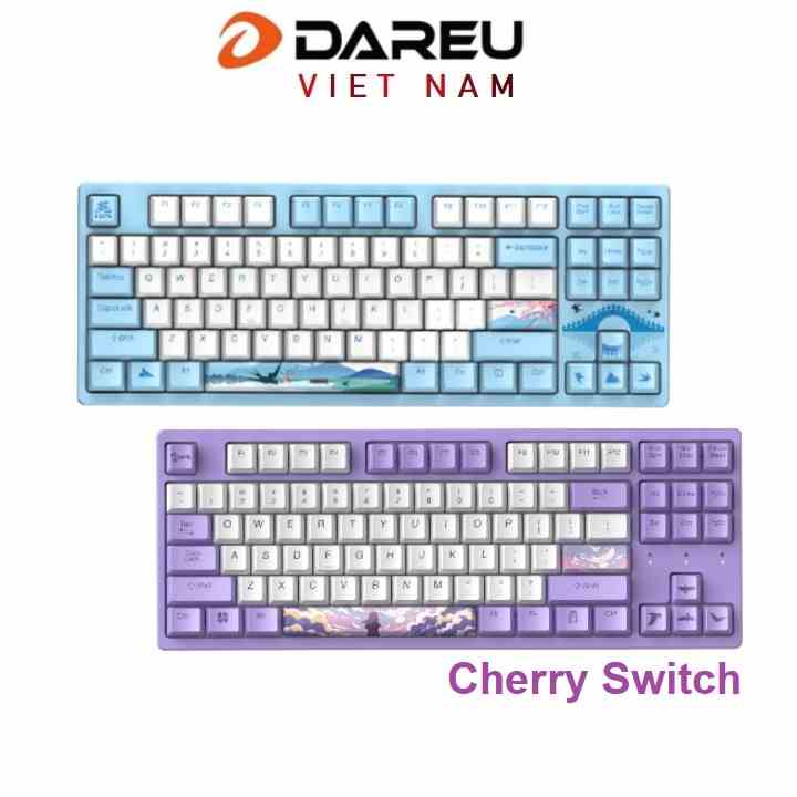 [Mã ELCL7 giảm 7% đơn 300K] Bàn phím cơ DAREU A87 Cherry Switch ( Childhood,summer,Dream,Swallow )